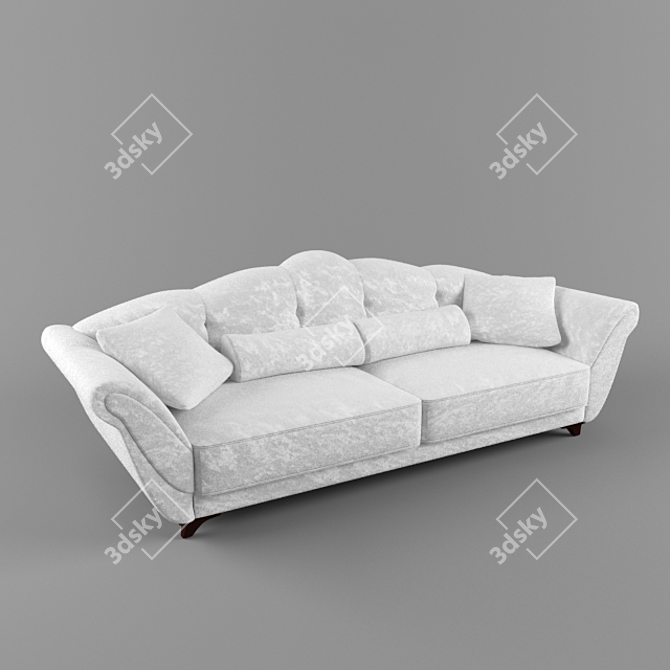 Velvet Sofa 3D model image 1