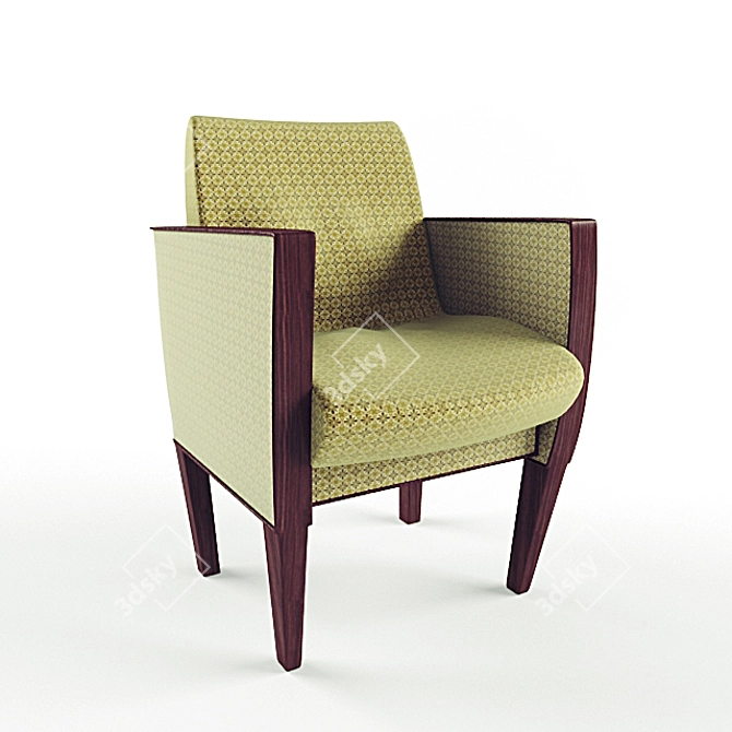 Contemporary Texture Armchair 3D model image 1