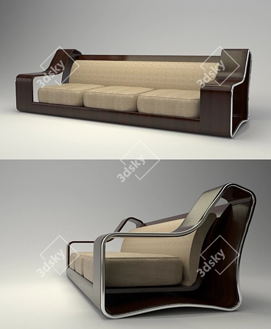 Modern Comfort Sofa 3D model image 1