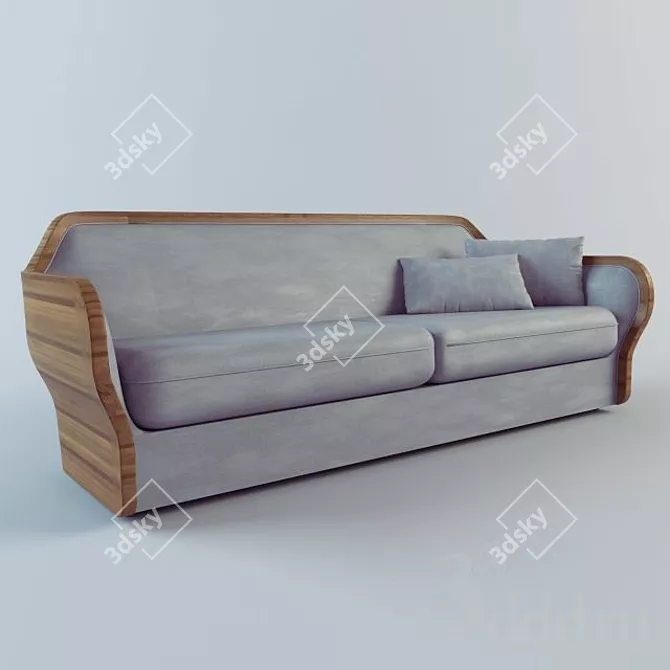 Elegant Modern Sofa 3D model image 1