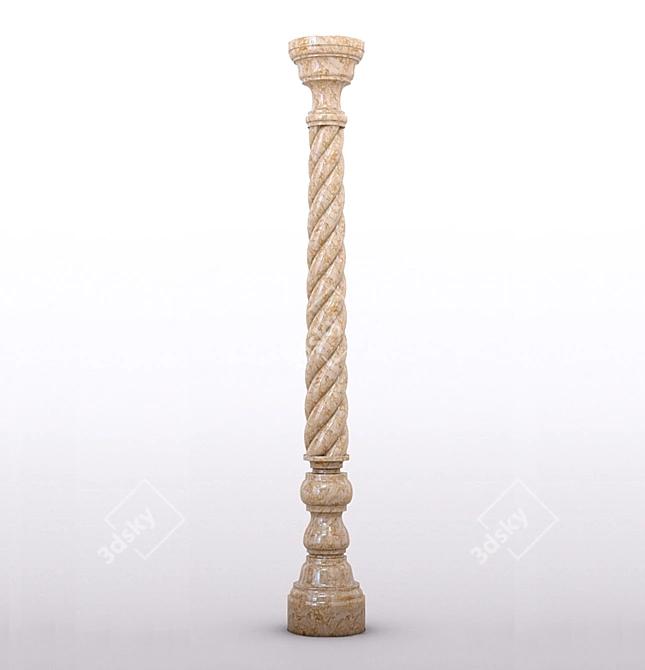 Elegant Interior Column 3D model image 1