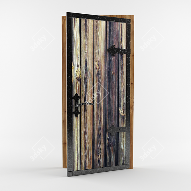 Metal Overlay Door 3D model image 1