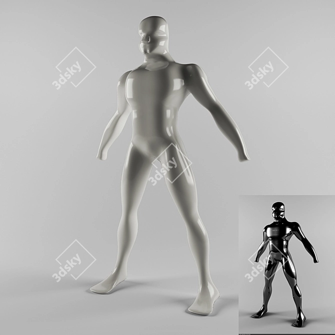 Elegant Decor Statue 3D model image 1