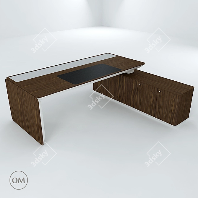 Executive E-Range Desk 3D model image 1