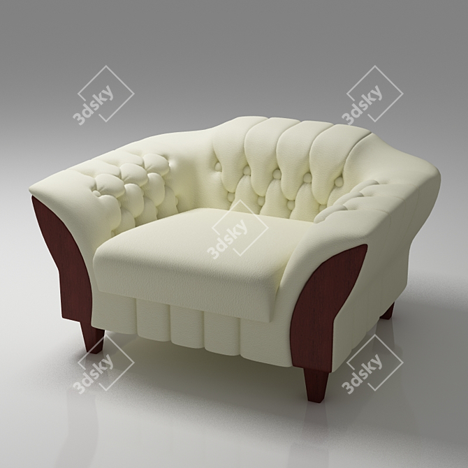 Cozy Lounge Chair 3D model image 1