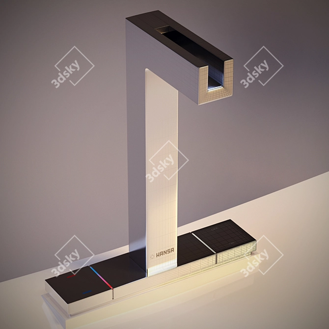 Hansa Electronic Bathroom Mixer 3D model image 1