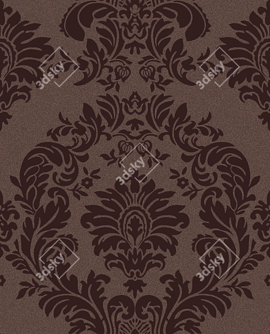 Elegant Damask Pattern Cards 3D model image 1