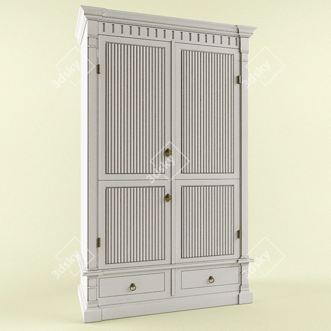 Charming Helsinki Provence Wardrobe 3D model image 1