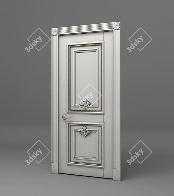 Elegant Classic Door 3D model image 1
