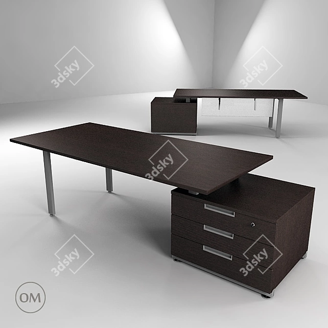 Primo Space Executive Desk 3D model image 1