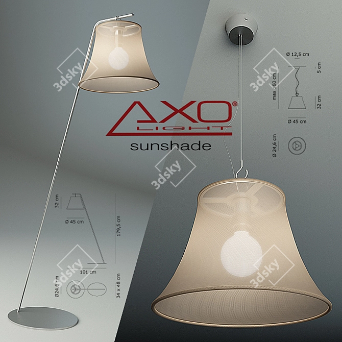 Axo Light Sunshade: Illuminating Elegance 3D model image 1
