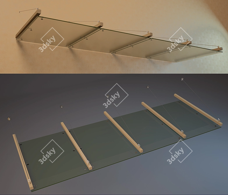 Modern Glass Canopy 3D model image 1