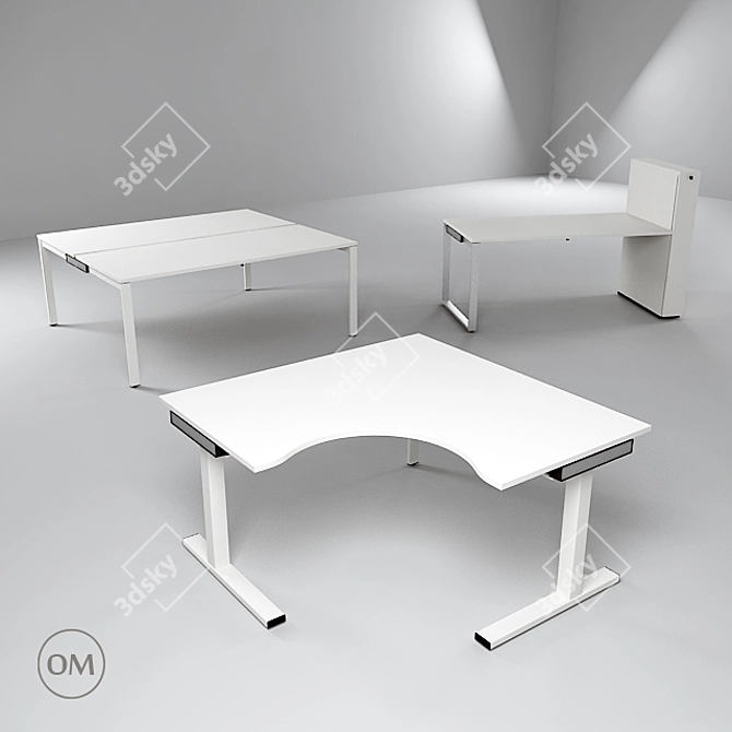 BNOS SQ Art Workstation 3D model image 1