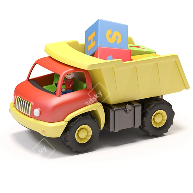 Mini Toy Truck 3D model image 1