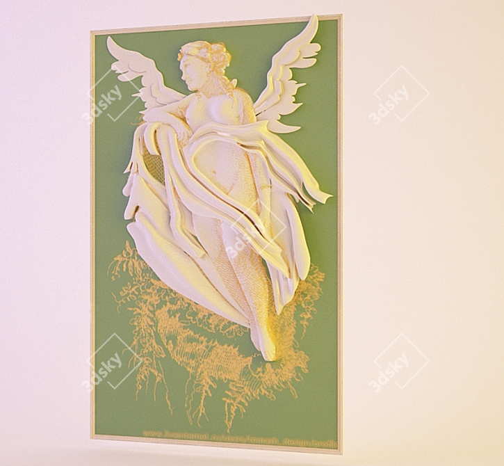 Title: Elegant Bas-Relief Sculpture 3D model image 1