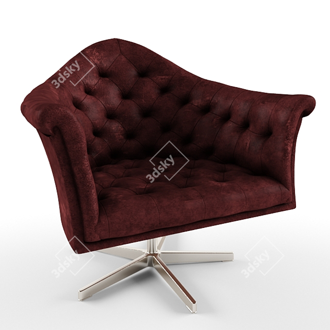 Elegant Classic Armchair 3D model image 1