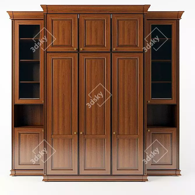 Stylish Wardrobe Solution 3D model image 1