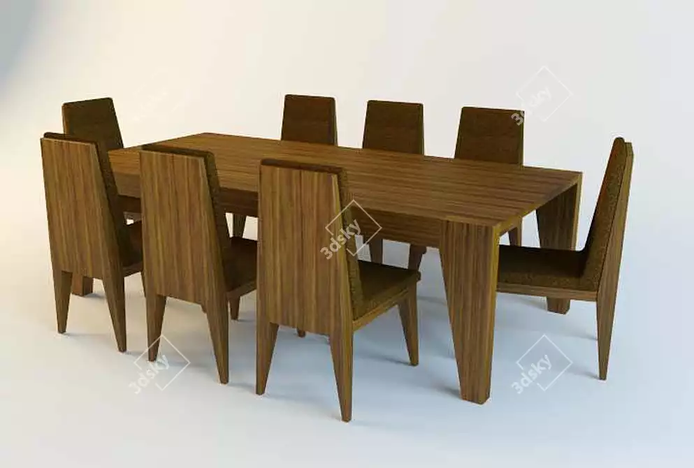 Elegant V36 Dining Table 3D model image 1