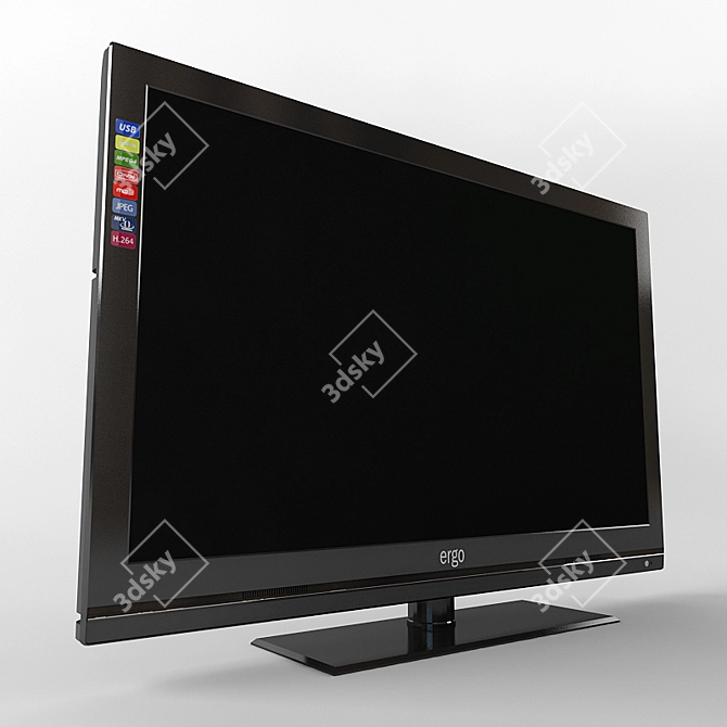 Ergo E32C20 LCD TV: Immersive Viewing Experience 3D model image 1