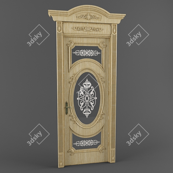 Elegant Entryway Door 3D model image 1