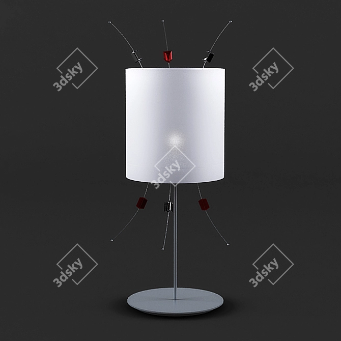 Sillux / Carrara LT 1 | Glass Pendant Light with Chrome Base 3D model image 1