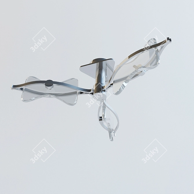 Polished Chrome Lamp 3D model image 1