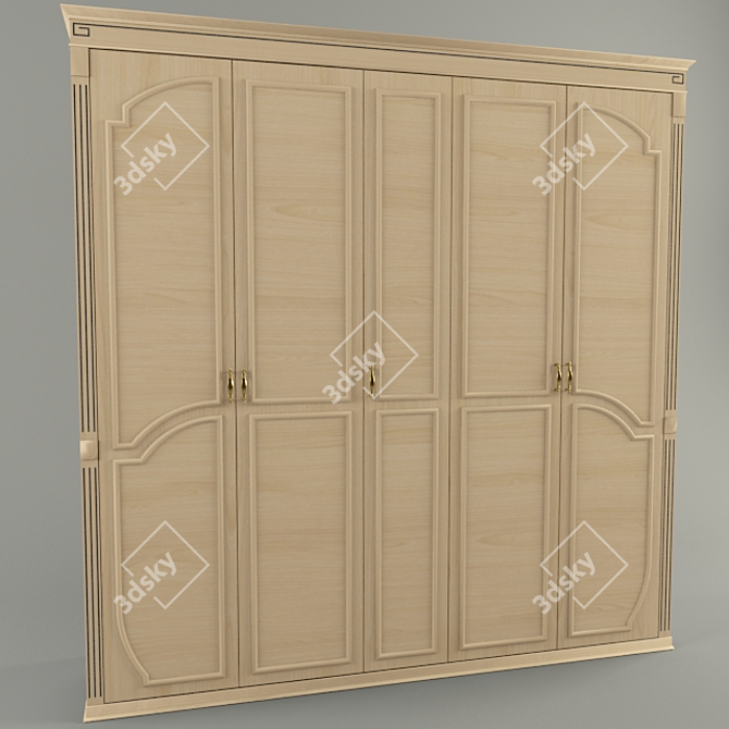 Versatile Wardrobe Storage Solution 3D model image 1