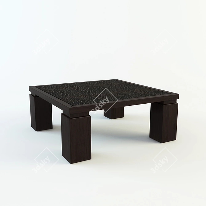 Modern Rustic Coffee Table 3D model image 1