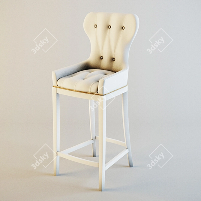 Modern Bar Stool 3D model image 1