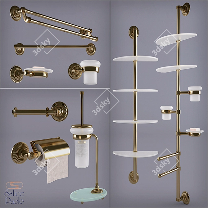 Zeus Bathroom Accessories by Salice Paolo 3D model image 1