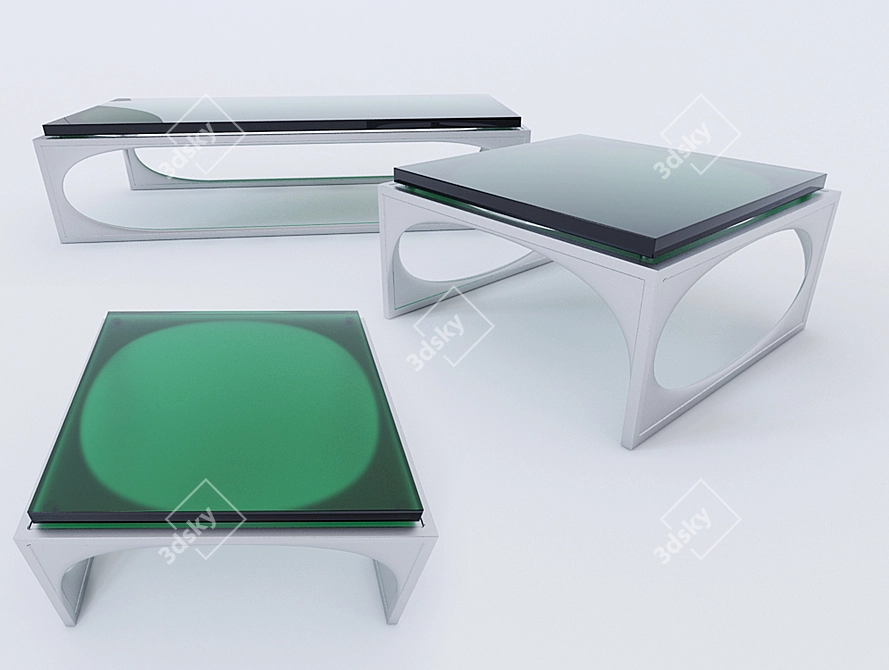 Elegant Espresso Coffee Table 3D model image 1