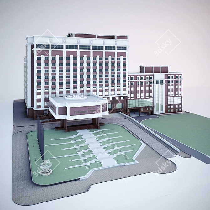 Luxury President Hotel: Your Best Stay in Minsk 3D model image 1