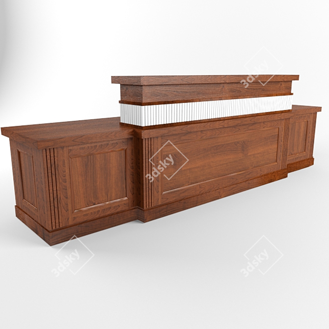 Venge Reception Desk 3D model image 1