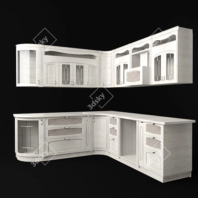 Modern Kitchen - Verona 3D model image 1