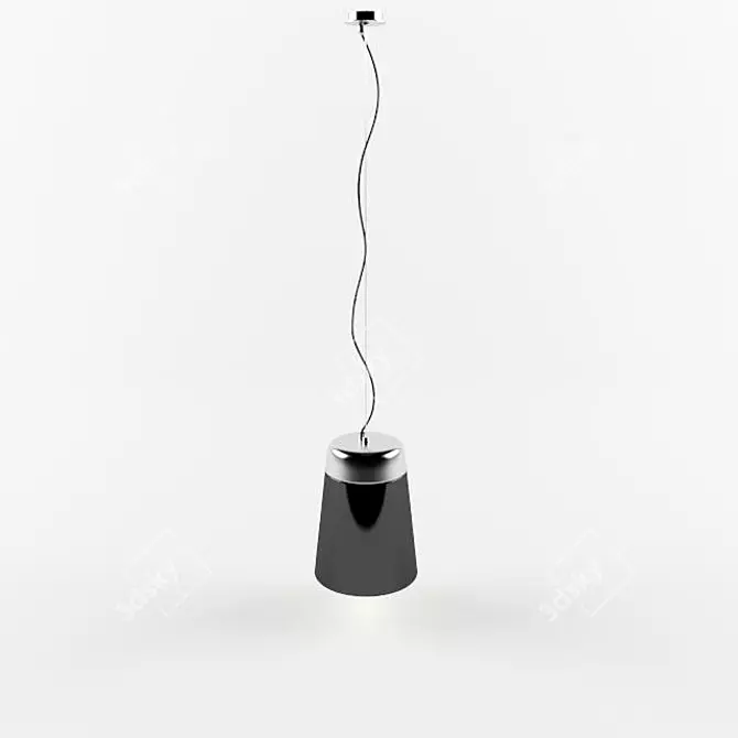 Elegant Cone Pendant Light 3D model image 1