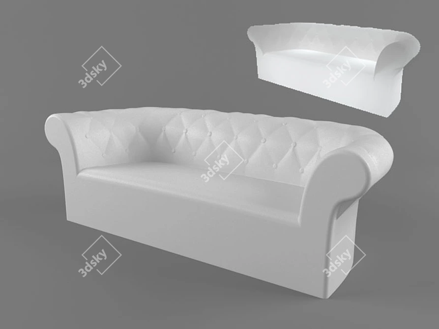 Illuminated Polyurethane Sofa 3D model image 1