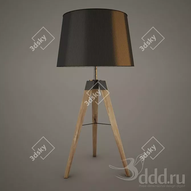 Versatile Table Lamp: Stylish & Functional 3D model image 1