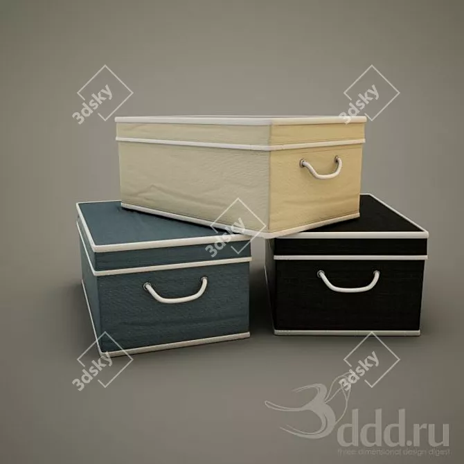 Organize with Style: Storage Boxes 3D model image 1