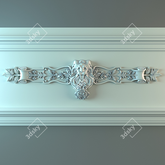 Elegant Fretwork - Exquisite Décor 3D model image 1