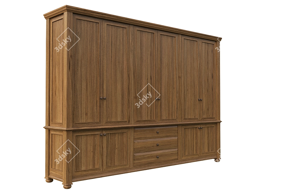 Country Chic Wardrobe 3D model image 1