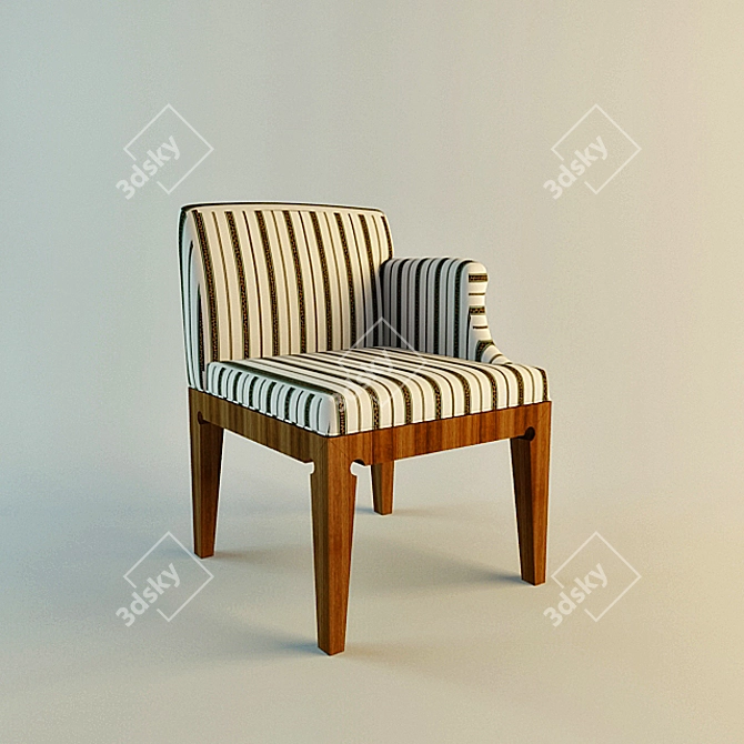 Title: Classic Armchair 3D model image 1