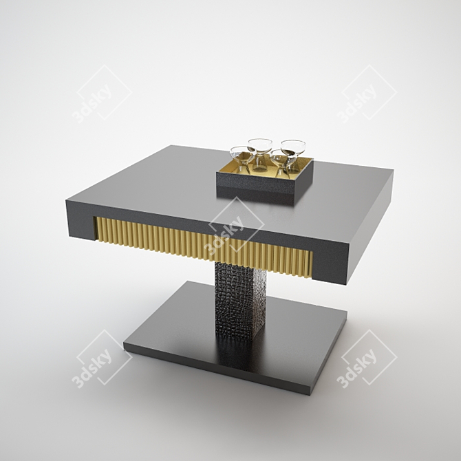 Elegant Contemporary Table 3D model image 1