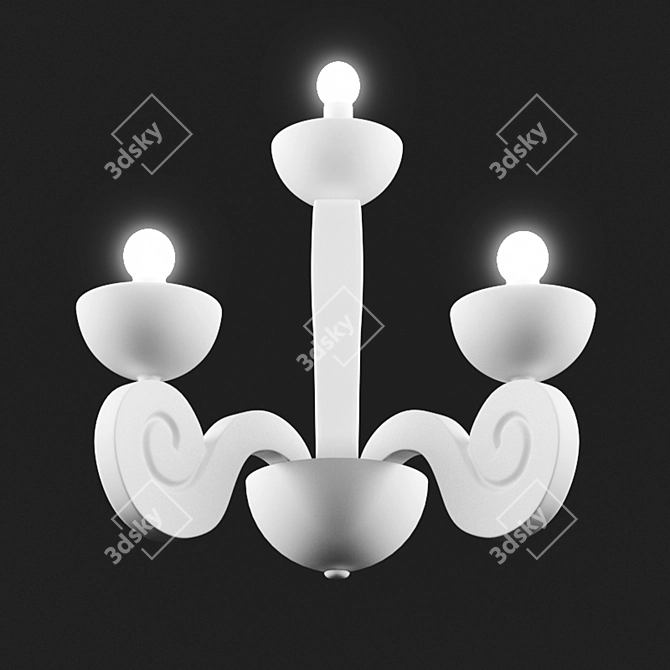 Modern Botero A3 Wall Sconce 3D model image 1