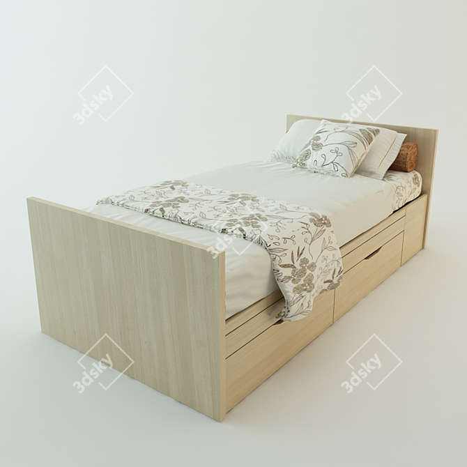 Dreamland Delights Children's Bed 3D model image 1