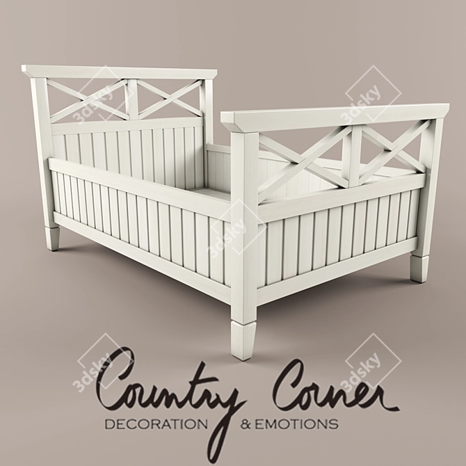 Provencal Teen Bed: Country Corner Collection 3D model image 1