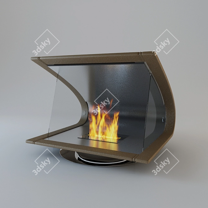 Ecosmart Zeta: The Innovative Bioethanol Fireplace 3D model image 1