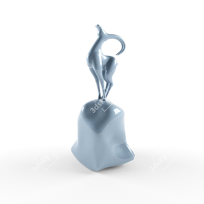 3D Mountain Goat Figurine 3D model image 1