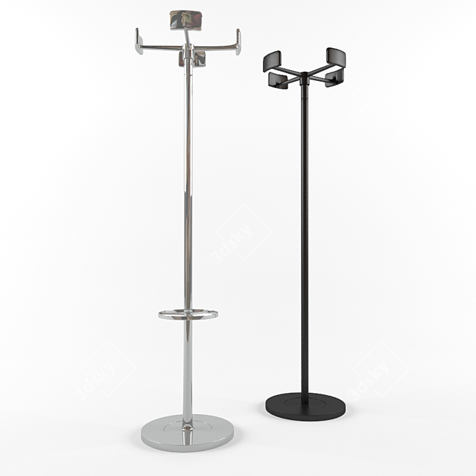 Four Leaves Coat Rack 3D model image 1