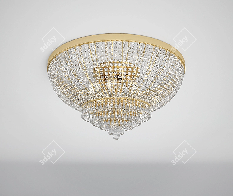 Elegant Crystal Chandelier 3D model image 1