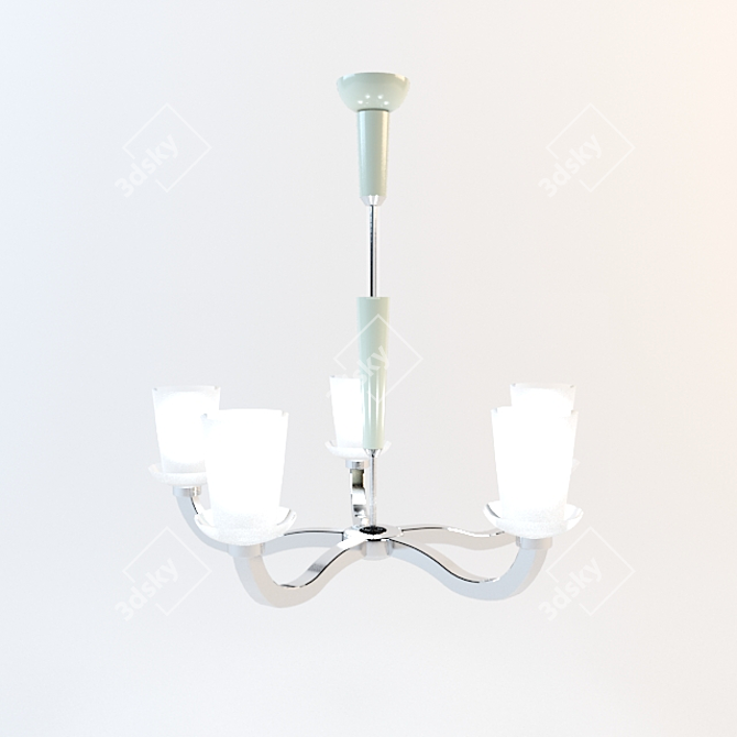 Elegant Crystal Chandelier 3D model image 1